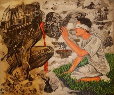 Painting about corruption. - Picture of Anti Corruption Museum, Bangkok - Fesatlığı anlamak için kullandık